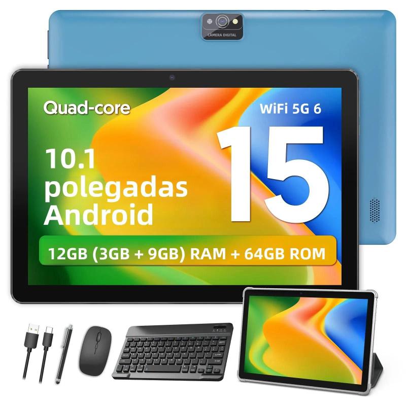 Tablet BAKEN De 10 Polegadas Android 15 Quad-core 64GB RAM 1TB
